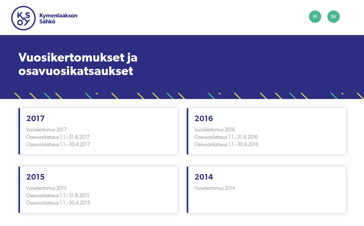 Kymenlaakson sähkö verkkovuosikertomus