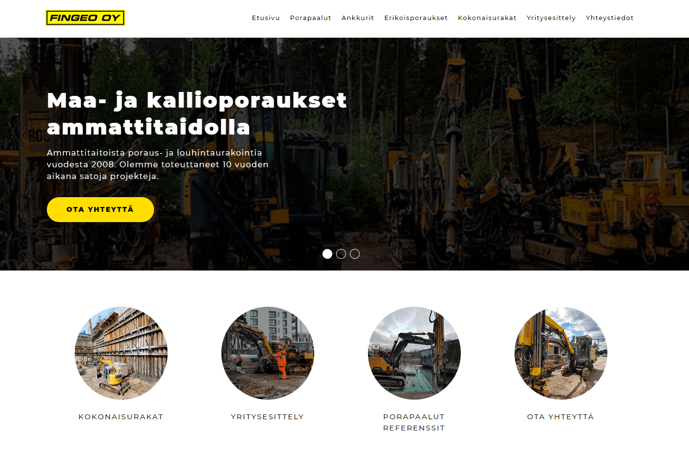 Fingeo Oy - kotisivut yritykselle Verkkovaraanilta