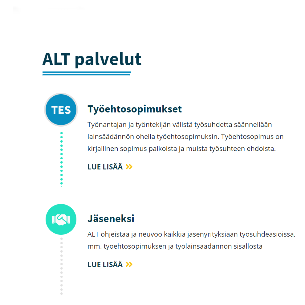 Yhdistyksen kotisivujen visuaalinen ilme - ALT