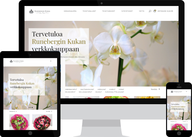 Verkkokaupan suunnittelu ja toteutus Runebergin kukalle - WooCommerce-verkkokaupan perustaminen