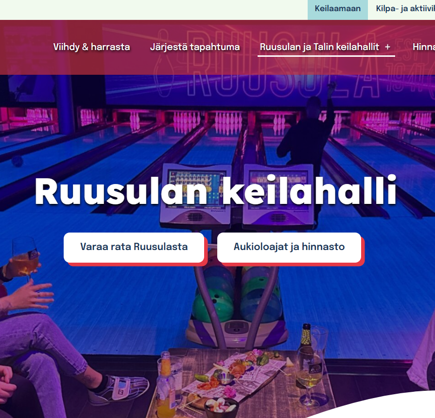 Kotisivujen uudistaminen bowling.fi