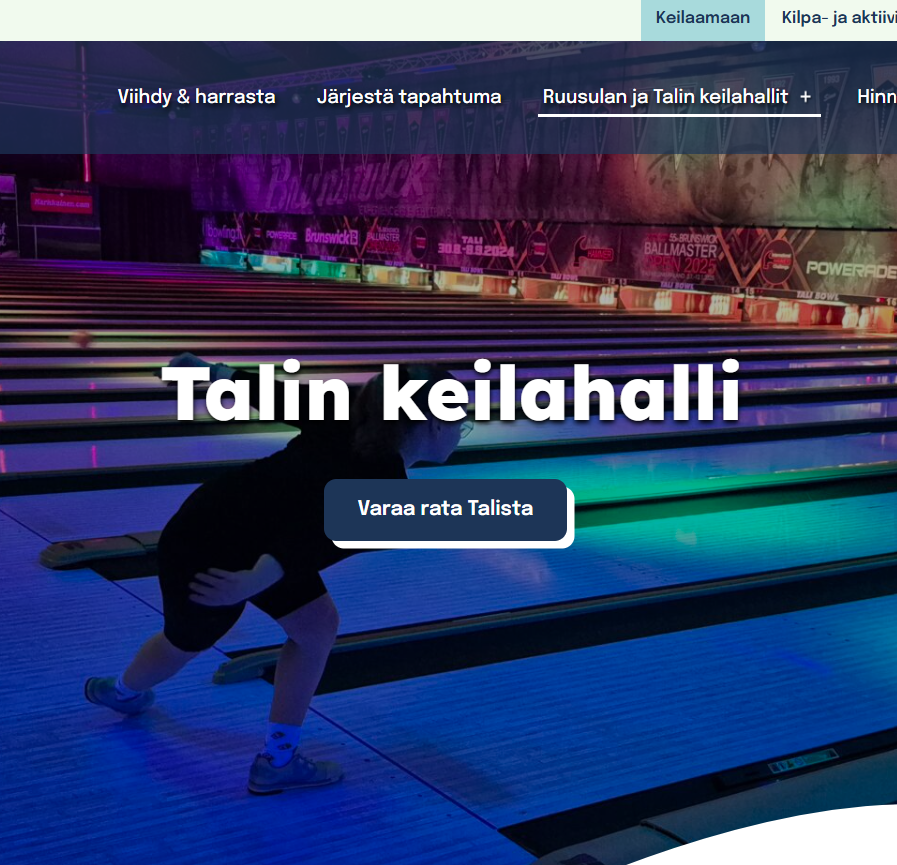 Kotisivujen uudistaminen bowling.fi SEO