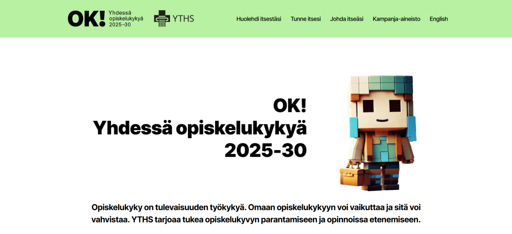 Kampanjasivusto YTHS:lle - Verkkovaraani