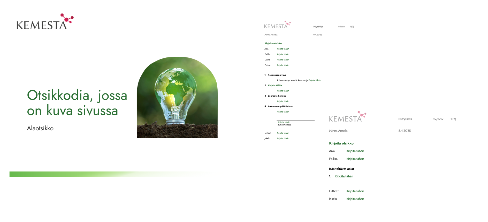 PowerPoint ja Word-mallipohjat Kemestalle - Verkkovaraani Office-mallit