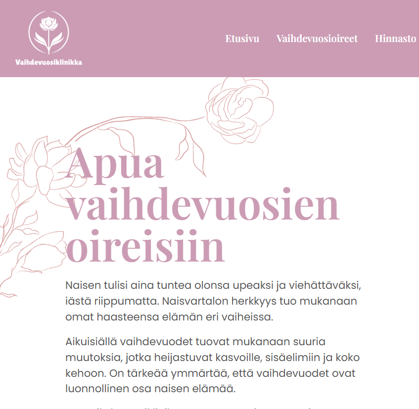 Vaihdevuosiklinikka - Google Ads -mainonnalla lisää näkyvyyttä ja asiakkaita