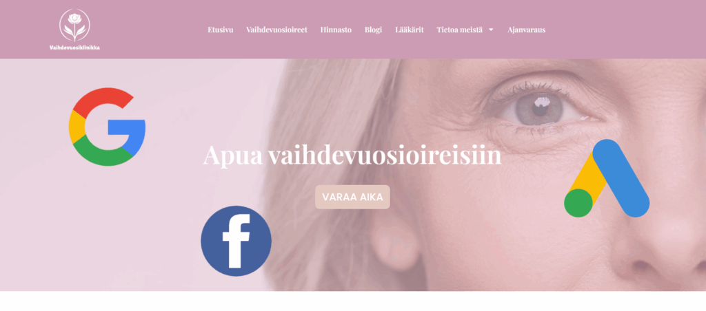 Digimarkkinointi Vaihdevuosiklinikalle