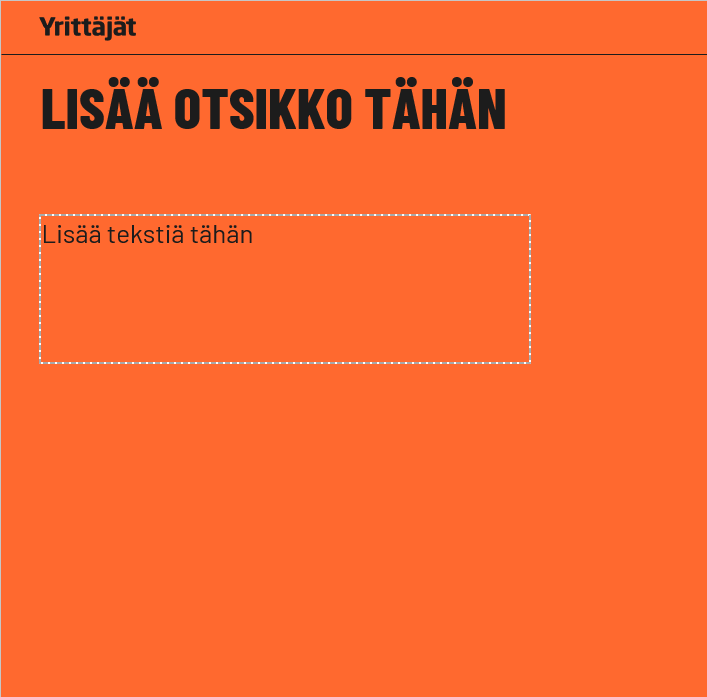 Suomen Yrittäjät PowerPoint-dia